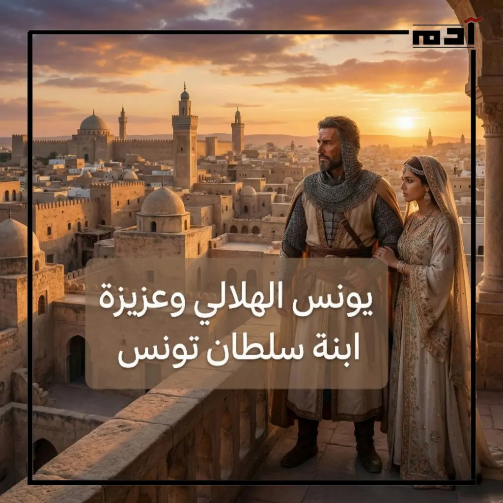 يونس الهلالي وعزيزة ابنة سلطان تونس