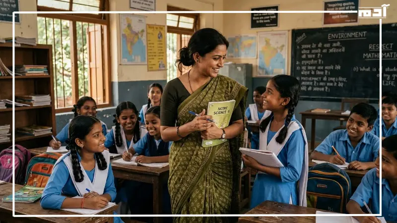 ناينا ماتور مع طلابها في فيلم Hichki