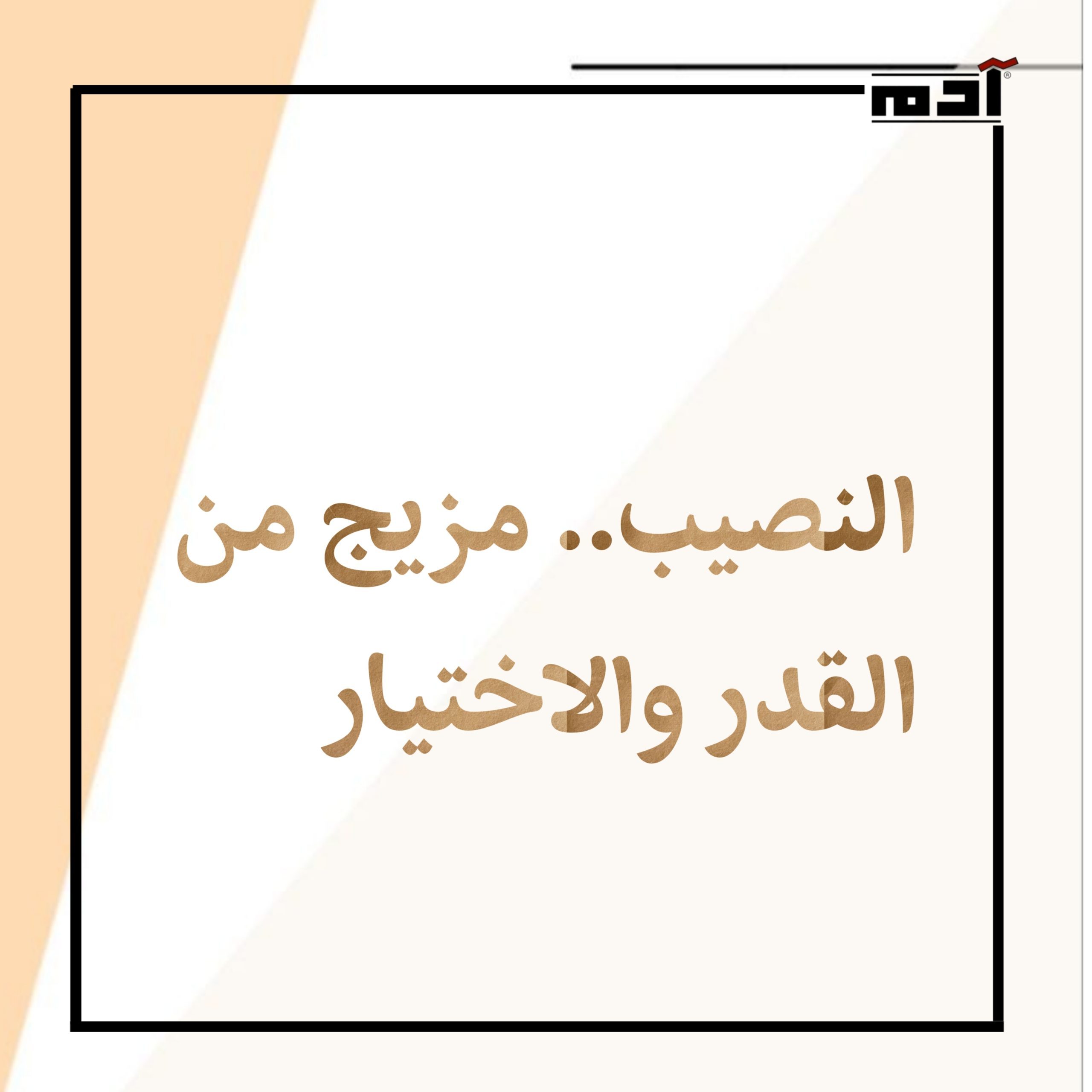 النصيب.. مزيج من القدر والاختيار