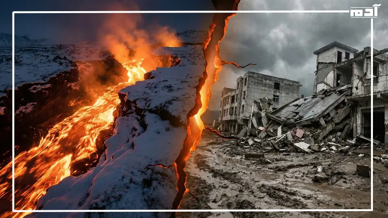 بركان أيسلندا وزلزال الصين