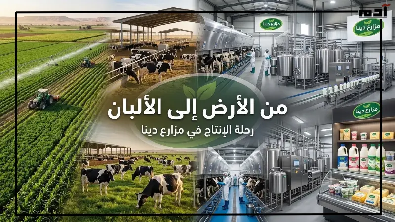 رحلة إنتاج الألبان من الزراعة إلى المنتج النهائي