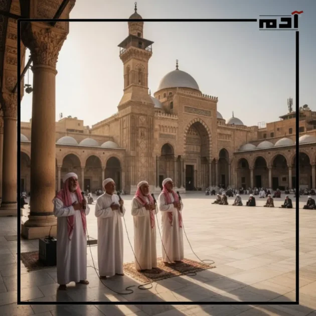 الأذان الجماعي في الجامع الأموي بدمشق