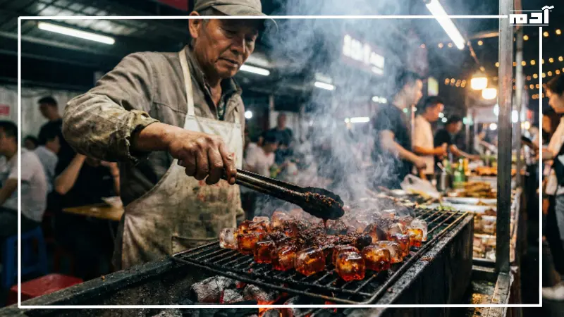 الثلج المشوي بالصلصات والبهارات