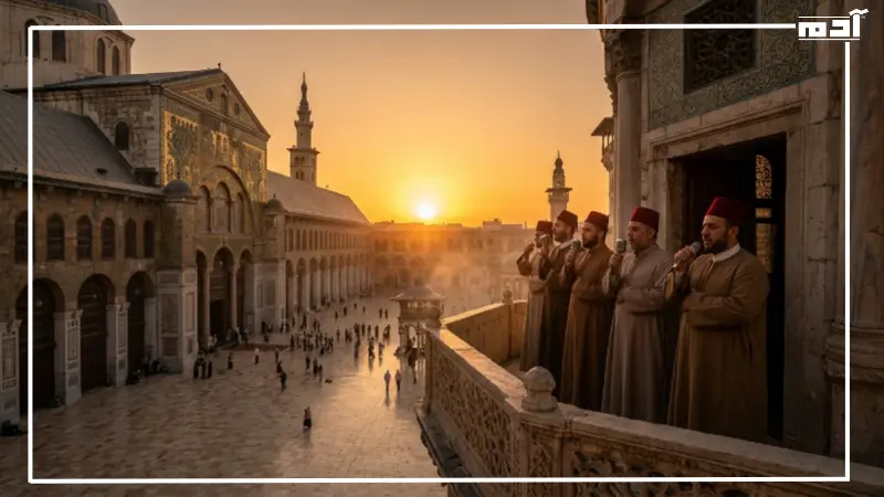 الأذان الجماعي في دمشق
