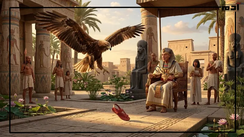 وصول حذاء رودوبيس إلى الفرعون في مصر القديمة