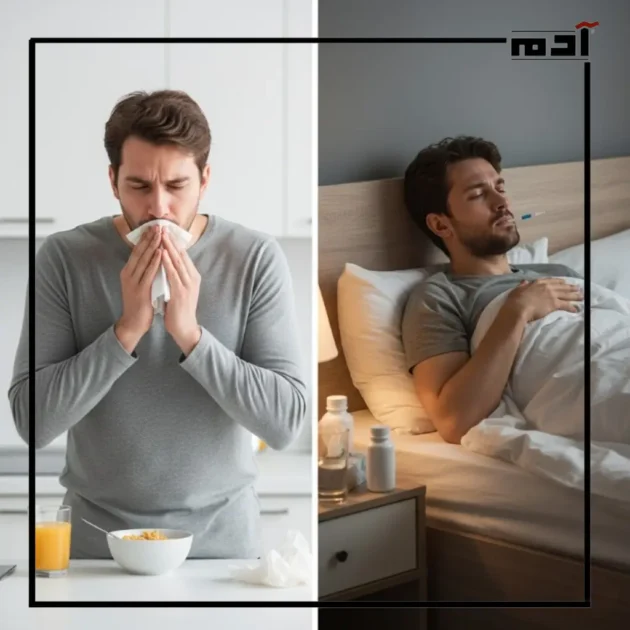 الفرق بين البرد والإنفلونزا.. شاهد بالفيديو الأعراض والوقاية 2 الفرق بين البرد والإنفلونزا