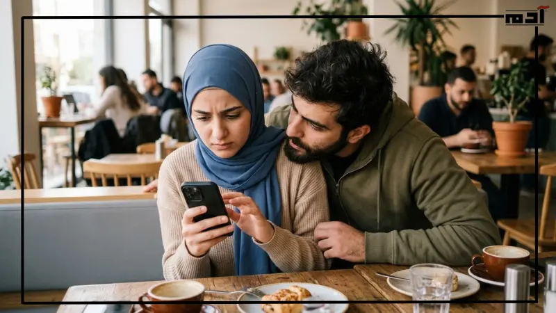 مراقبة الهاتف من علامات حب التملك في العلاقة