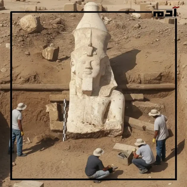 اكتشاف تمثال الملك رمسيس الثاني