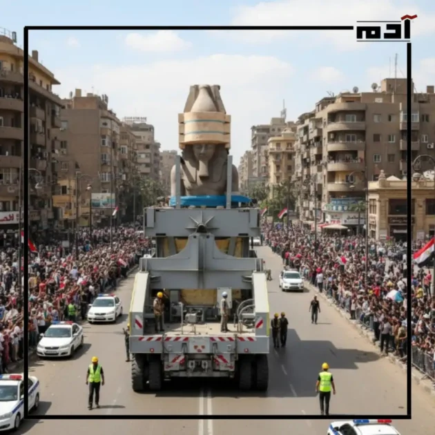 رحلة تمثال رمسيس الثاني إلى المتحف