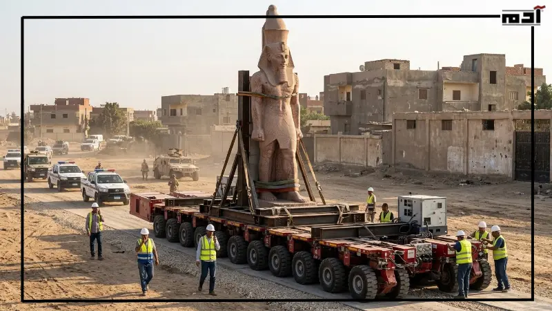 نقل تمثال رمسيس الثاني إلى المتحف المصري الكبير
