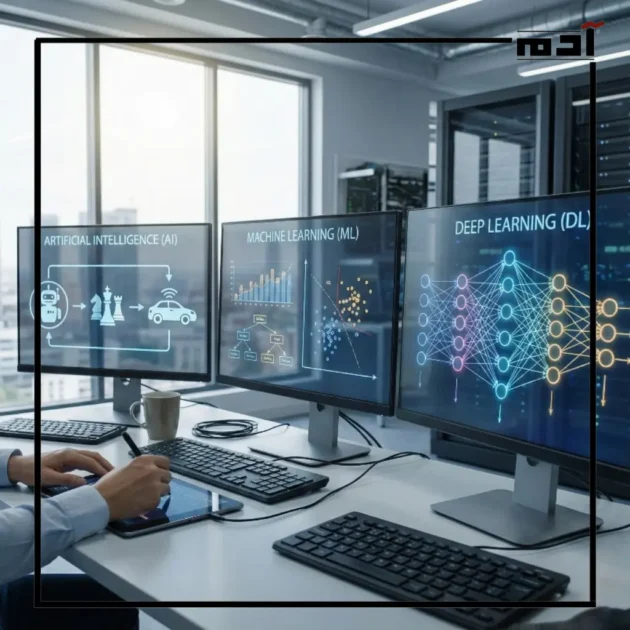 الذكاء الاصطناعي (AI).. تطوره، أنواعه، ومستقبل التكنولوجيا 3 الفرق بين الذكاء الاصطناعي (AI)، التعلم الآلي، والتعلم العميق